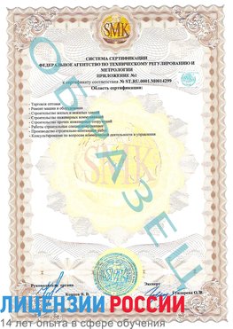 Образец сертификата соответствия (приложение) Сатка Сертификат ISO 14001